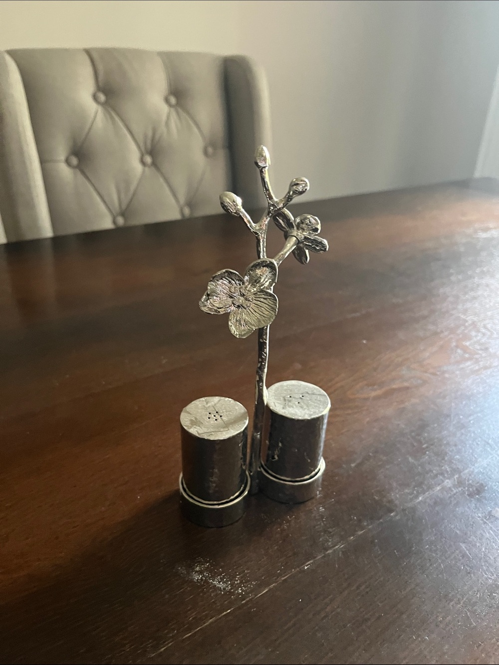 Michael Aram white orchid salt and pepper shaker